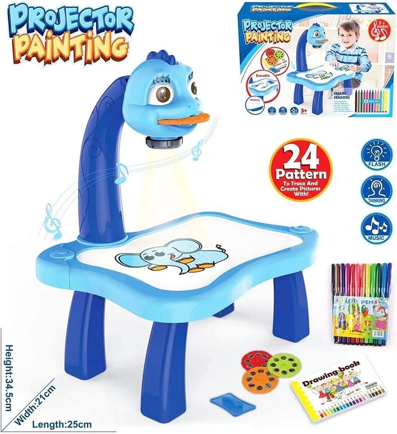 ST ZONE Drawing Projector for Kids with light Music, Smart Projection Painting Set, Child Educational Learning Toys, Birthday Gift for girls and boys - Assorted Color - Image 1